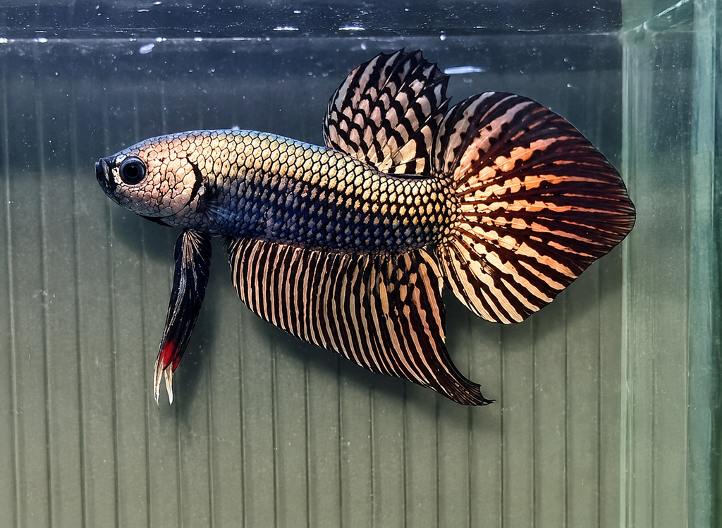 Wild Betta Alien Copper Heart Tail PNPV Usa Premium Tropical Aquarium Fish